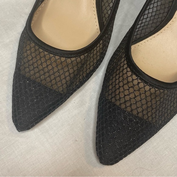 Nina Black Mesh Sparkly Heels - Picture 6 of 7
